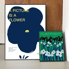 Абстрактная картина, Настенная картина, постер на холсте с изображением синего зеленого листа, цветка, современные картины в скандинавском стиле для гостиной, домашнего декора