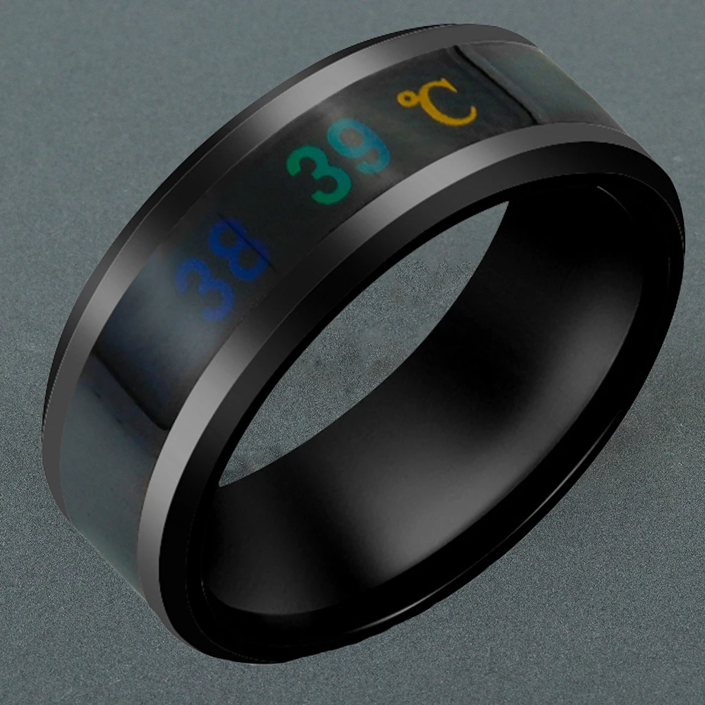 1 шт. Температура кольцо из титана и стали Настроение чувства эмоции