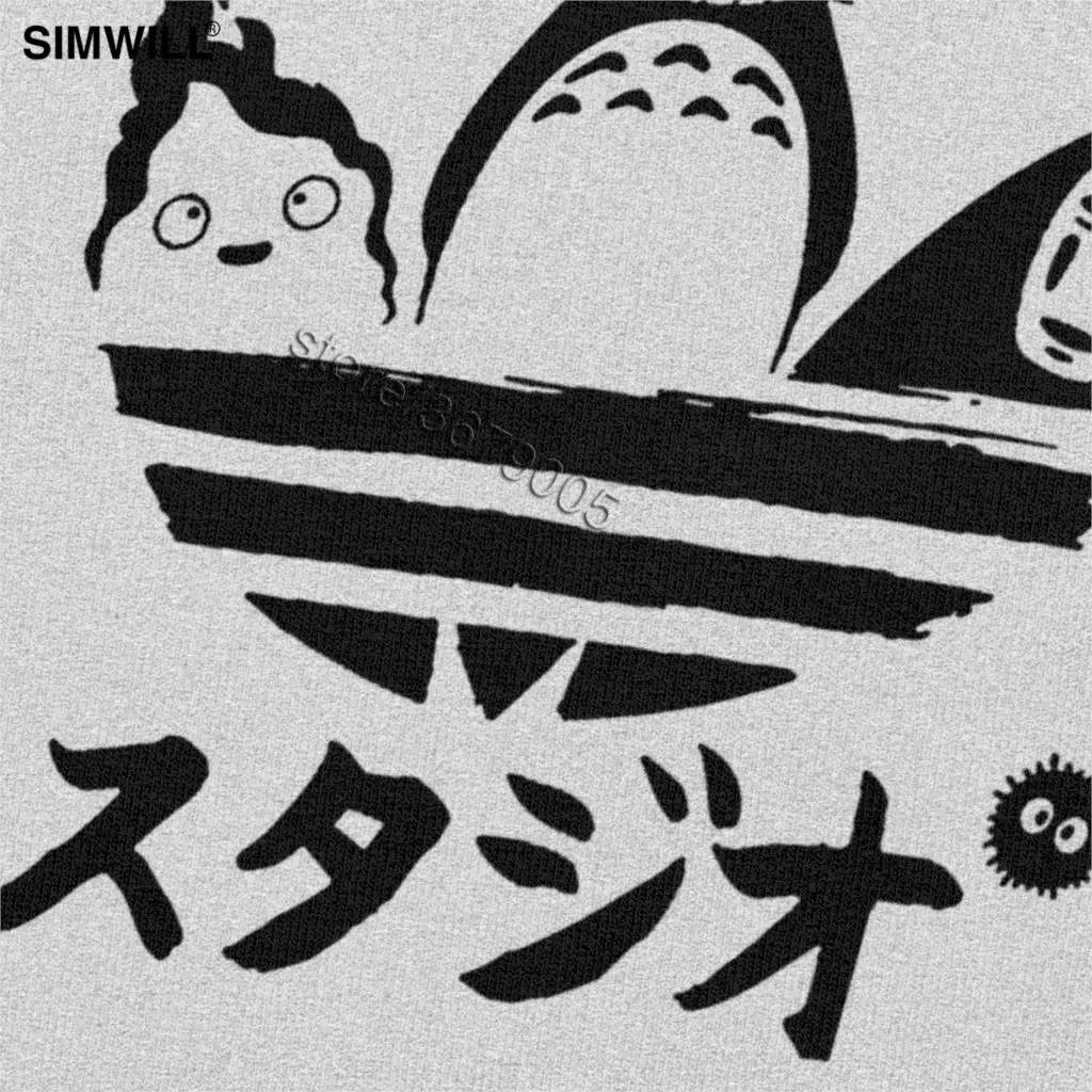 С изображением героя мультфильма Мой сосед Тоторо Мужская рубашка с коротким