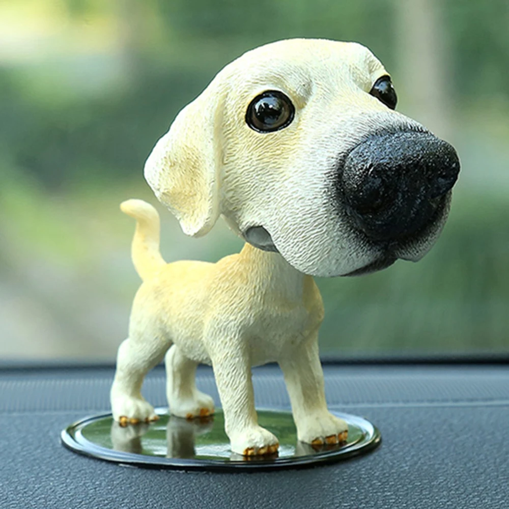 

Car Ornaments Cute Shaking Head Resin Dog Puppy Figurines Automobile Interior Dashboard Toys Home Furnishing Decoration Gifts