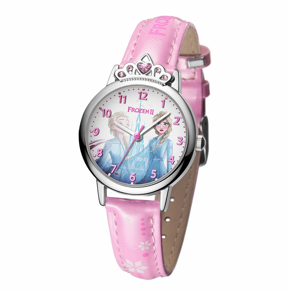 

Disney ice and snow 2 children's watch diamond crown princess series watch magic double face dial quartz watch