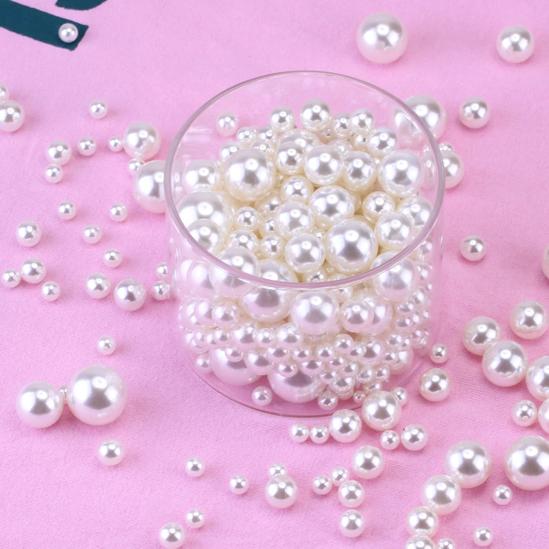 Бусины из АБС-пластика с имитацией жемчуга цвета слоновой кости | Дом и сад