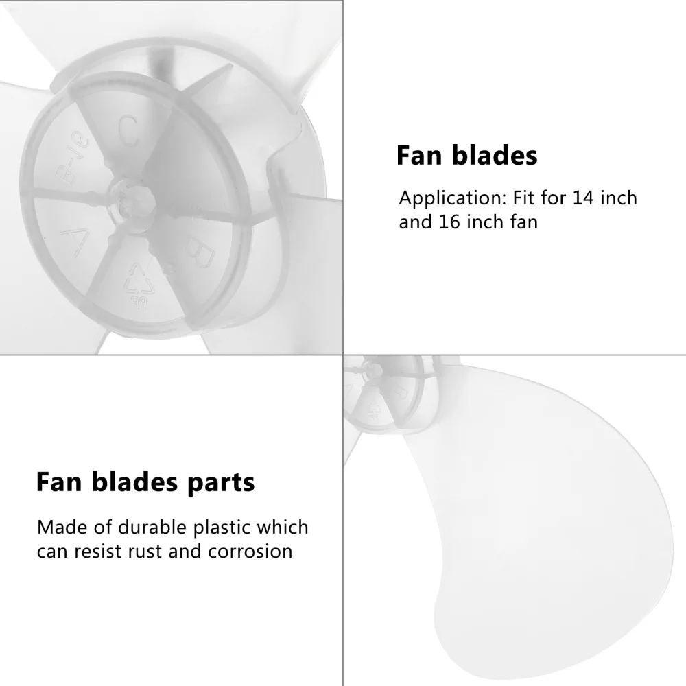 

2Pcs Replacement Electric Fan Blades Parts for 14 inch and 16 inch Fans