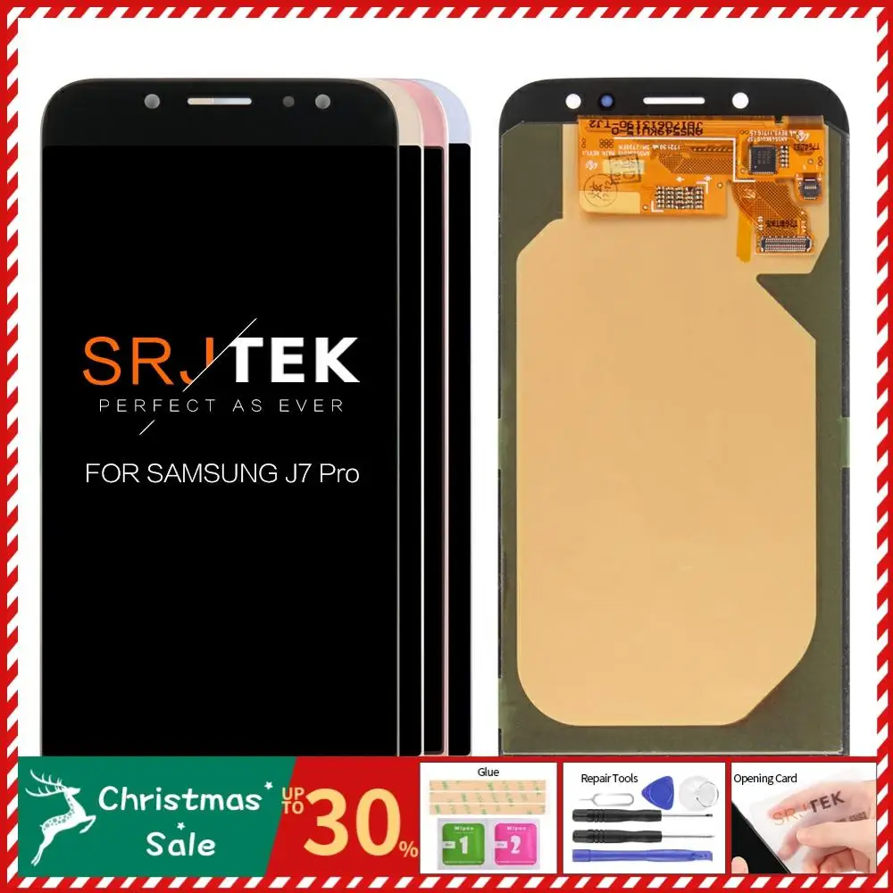 Для samsung Galaxy J7 Pro J730 J730F J730M J730H ЖК-дисплей кодирующий преобразователь сенсорного экрана в сборе Super AMOLED