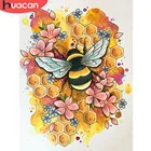 HUACAN Алмазная вышивка новая квадратная  круглая 5d Алмазная мозаика пчелами для хобби и рукоделия животное