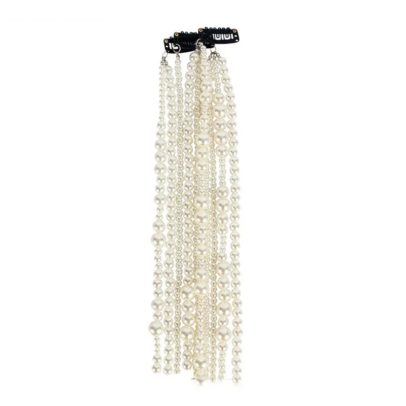 

46cm white glass pearl knotless box braids with beads jumbo box braids with beads pop smoke braids with beads