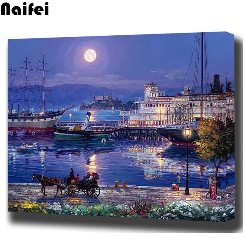 Полностью квадратная дрель 5D DIY Алмазная картина &quotевропейский город пейзаж&quot 3D