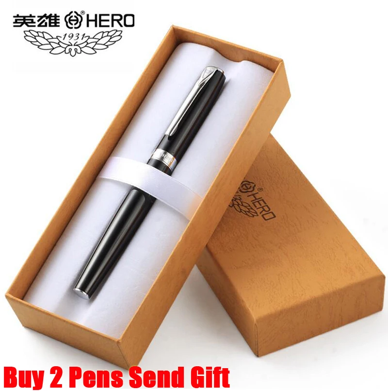 

New Arrival Original Hero 382 Brand Ink Fountain Pen Luxury Business Men Metal Writing Pen Buy 2 Pens Send Gift