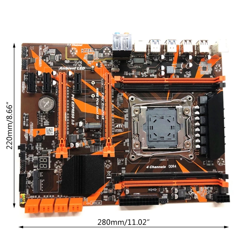 

X99 LGA2011-V3 Профессиональный 4-канальный модуль материнской платы для настольного компьютера DDR4
