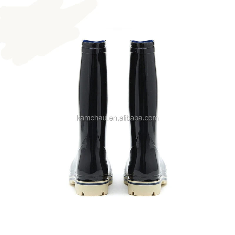 

cheap wholesale price low heel custom logo printing pvc transparent women rain boot shoes for sale online