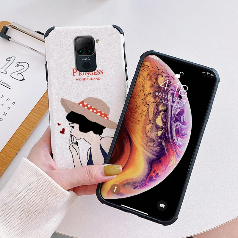 

Hooded Girl Phone Case For Xiaomi Redmi 9 Note 9 8 7 Pro K40 K30 Pro Leather Cover