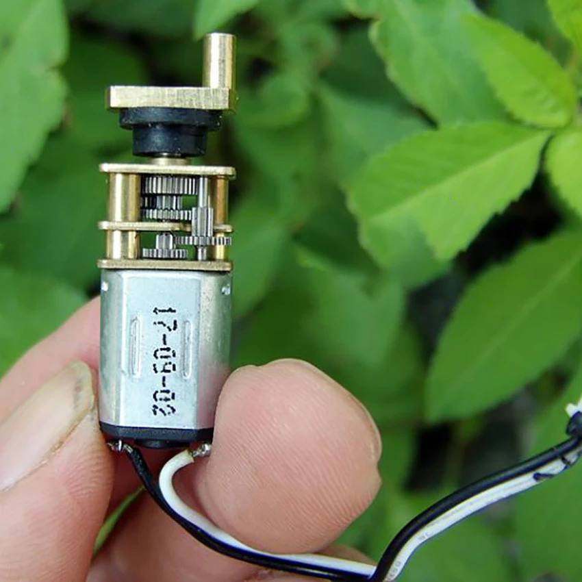 Мощный магнитный редукторный электродвигатель N20 с медным поворотным рычагом