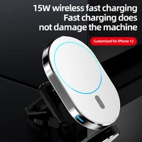 15w magnetic wireless charger car magnetic pad houlder only for iphone 12 12 pro 12 pro max 12 mini no car charge adapter