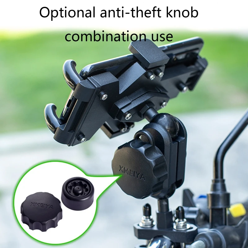 

A03 Aluminum Motorcycle Handlebar Side Mirror Bike Bicycle Phone Holder Mount 1XCE