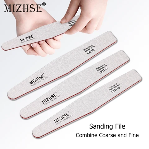 MIZHSE мини пилка для ногтей, маникюрный буфер, педикюр, двухсторонние шлифовальные блоки, полировка, профессиональная наждачная бумага для Naiks