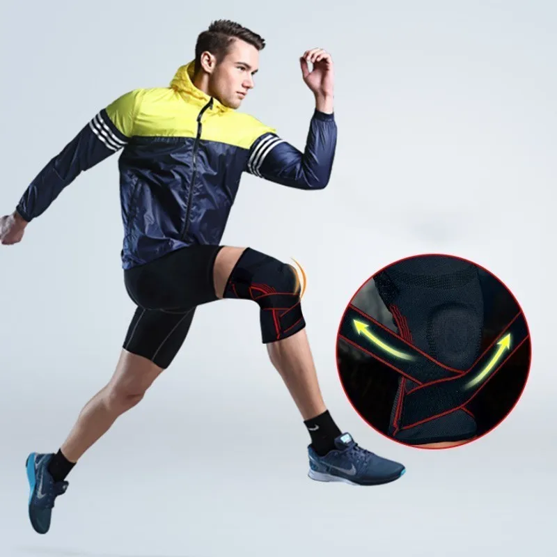 Фиксатор коленный уличный для бега артрита баскетбола волейбола снятия боли в