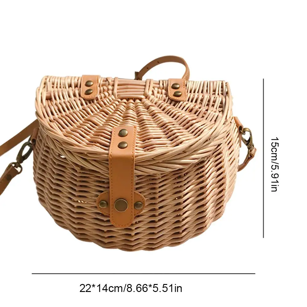 

Riding supplies new trumpet big back basket children basket handmade rattan basket basket children backpack bycicle bike bag