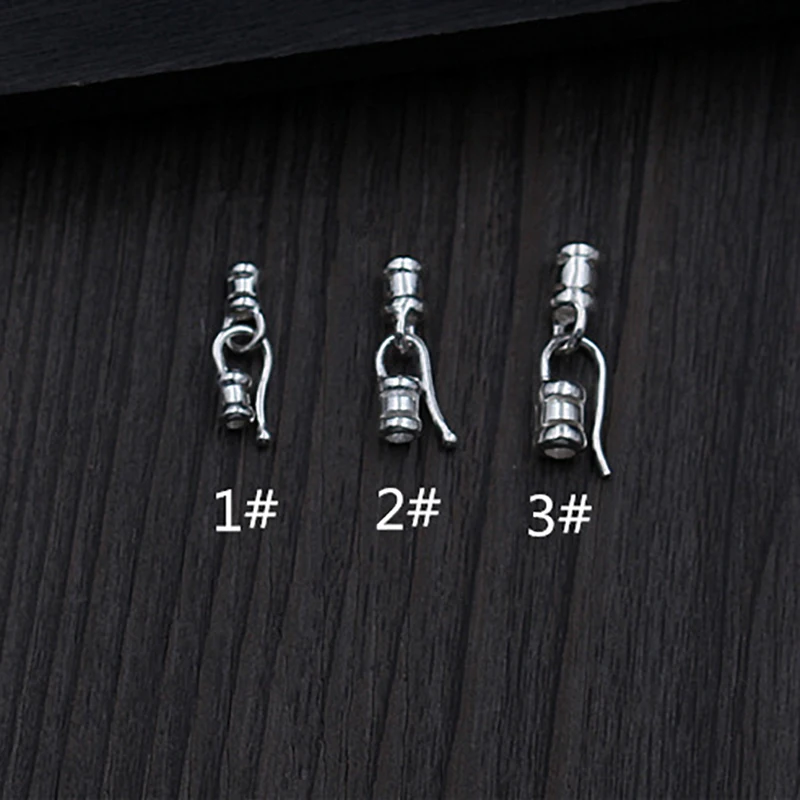 Соединительная Пряжка для кожаного браслета ожерелье из серебра 925 пробы с