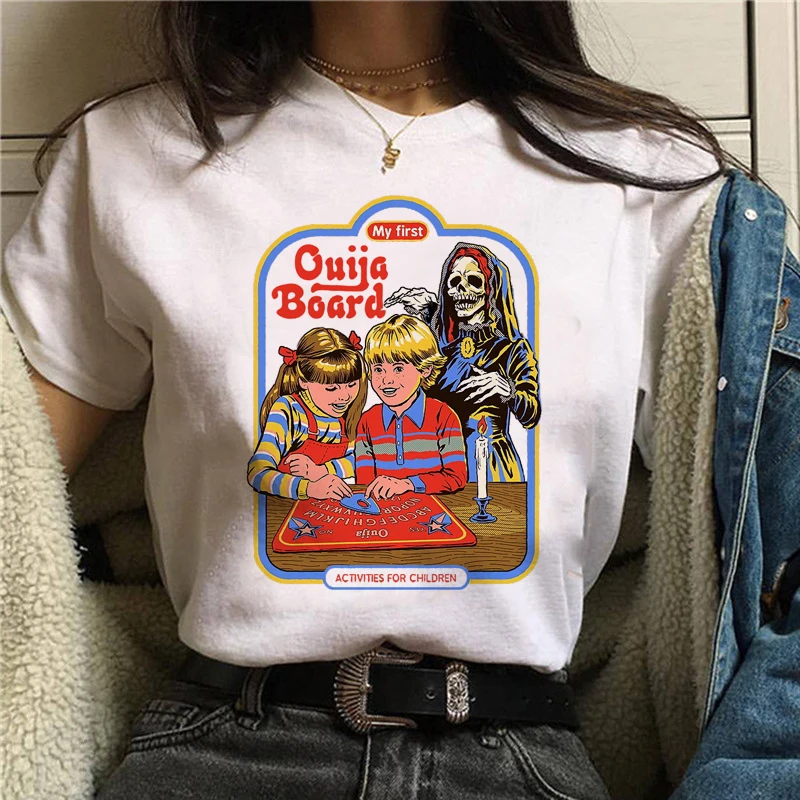 Забавная женская футболка в стиле Харадзюку винтажные Графические футболки с