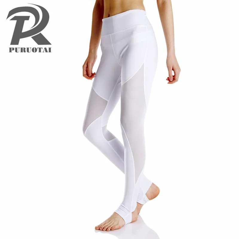 Штаны для йоги, Mallas Deporte Mujer, бриджи, обтягивающие для фитнеса, стежка, леггинсы, спортивные эластичные Капри для спортзала, сетчатая пряжа, прострочка, для бега
