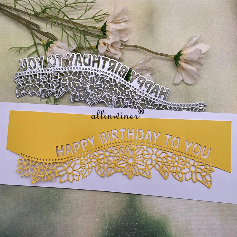 

Happy Birthday To You Metal Cutting Dies Stencils Die Cut for DIY Scrapbooking Album Paper Card Embossing