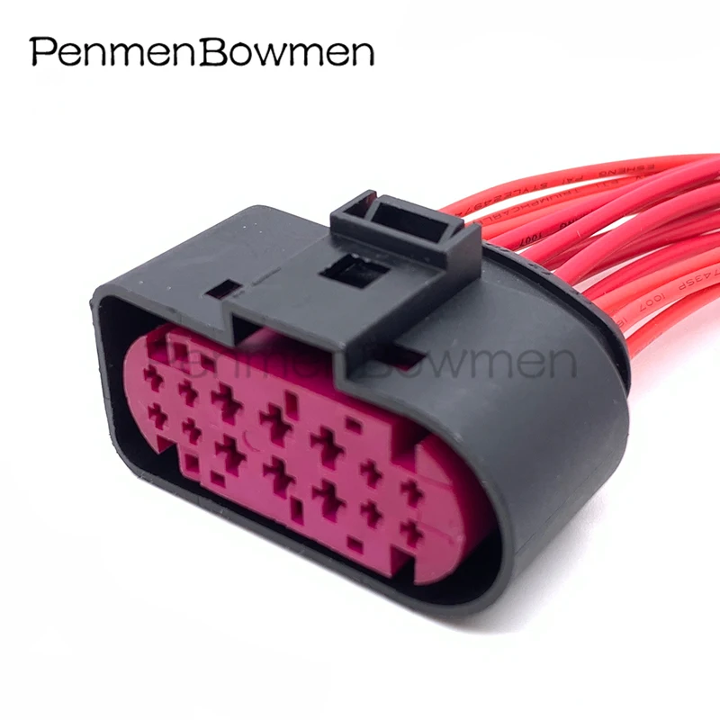 1 комплект, 14-контактный автомобильный ксеноновый разъем для фар, разъемы для электрического кабеля, водонепроницаемый женский и мужской жгут проводов, вилка 1J 0973737