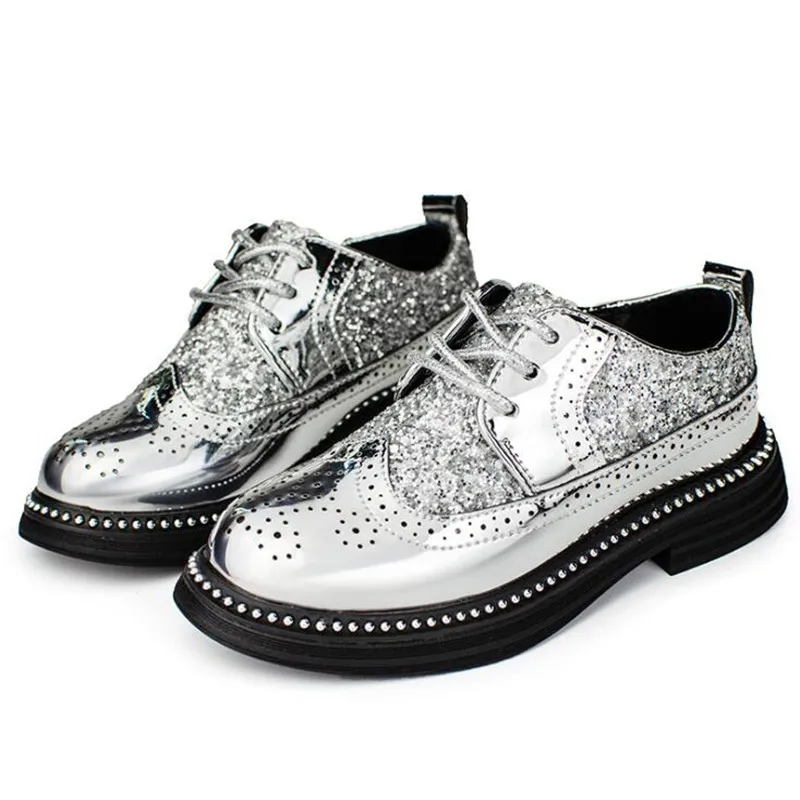 Кожаные туфли для мальчиков черные весна 2021 новинка Студенческая обувь в