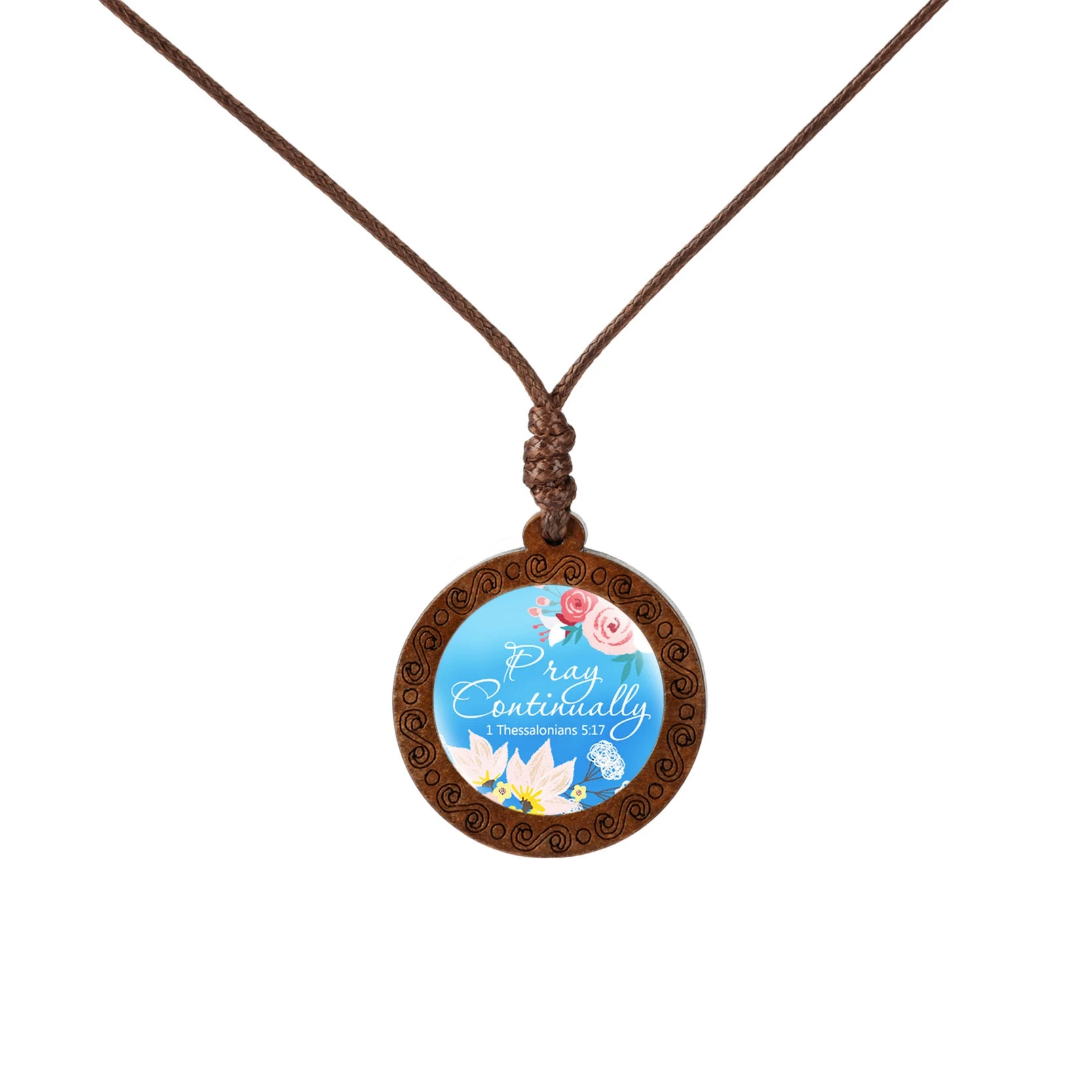 Деревянное ожерелье с подвеской из искусственной кожи|Ожерелья подвеской| |