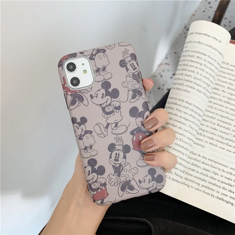 Милый мультяшный Ретро чехол для телефона с Микки Маусом для IPhone 11 Pro Max X XS MAX XR 6 6 s 7 8 Plus Мягкий IMD силиконовый чехол-накладка