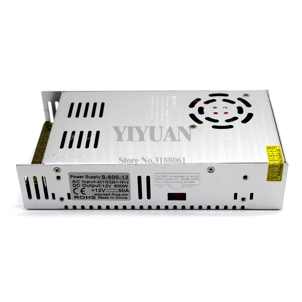 Импульсный источник питания с одним выходом компактный постоянный ток 12 В 50 А 600