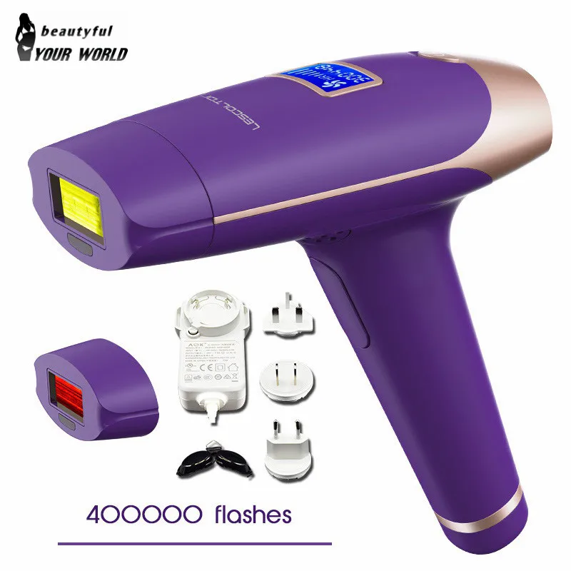 T009X-400000 pulses Lescolton IPL лазерный эпилятор для удаления волос с ЖК-дисплеем T009i лазерный постоянный триммер для бикини Электрический лазерный эпилятор - Цвет: T009X-400000 pulses