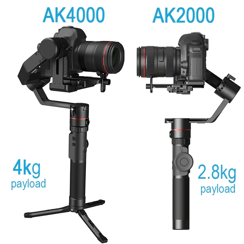 FeiyuTech Feiyu AK4000 3-осевой портативный монопод с шарнирным замком Камера стабилизатор для sony Canon 5D 6D Mark Panasonic GH5 Nikon D850 4 кг грузоподъемность