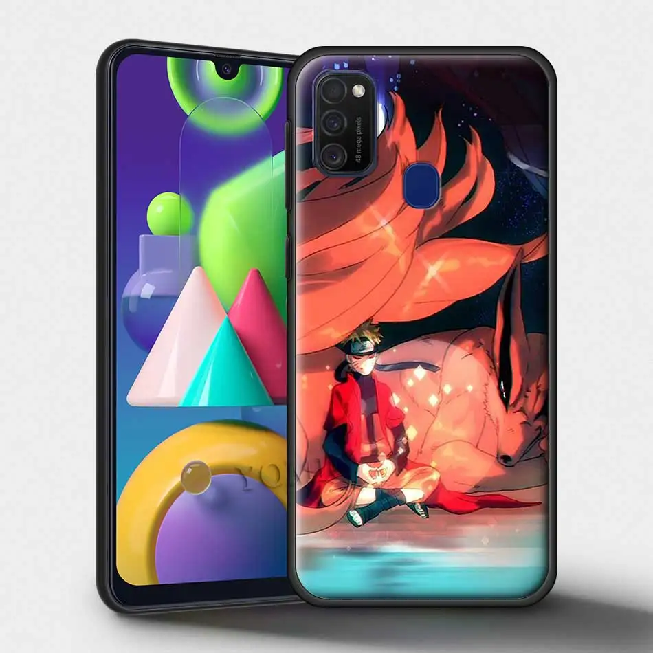

Silicone Phone Case for Samsung Galaxy M31 M30s M51 M31s A91 M11 A71 A42 A21 M01 A10e A02s A32 5G Black Soft Cover Anime Naruto