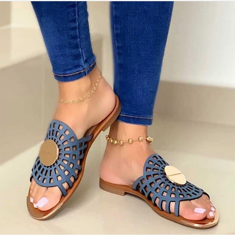 

Roman Style Sandals Ladies 2020 Fish Scale Tailoring Wedge Sandals Designer Ladies Comfortable Beach Summer Women Pink Slippers