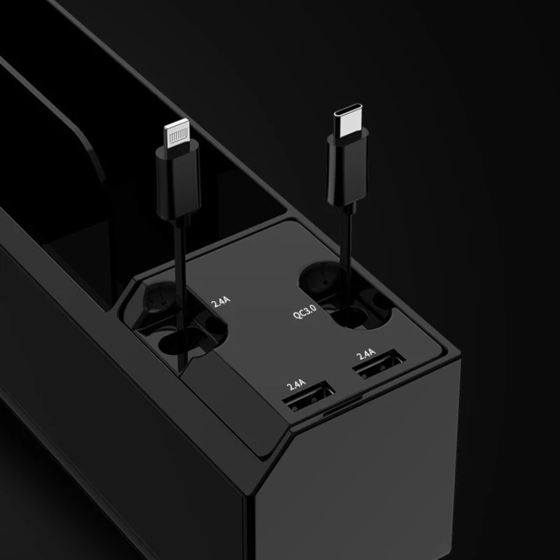 Двойной USB многофункциональный ящик для хранения телефона зарядное устройство