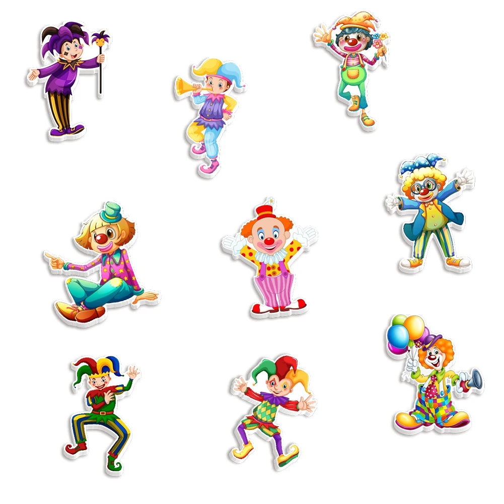 Cartoon Cute Clown Planar Resin For Hair Bow Flatback DIY Craft Phone Decorations Materials 30pcs/lot | Дом и сад