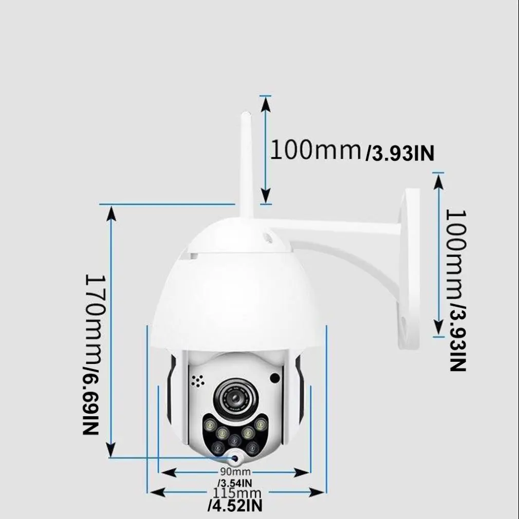 

7 LED Outdoor Waterproof Wireless Wifi Security Camera 320 Degree Rotation Ball Machine Network Surveillance Camera 720/1080P