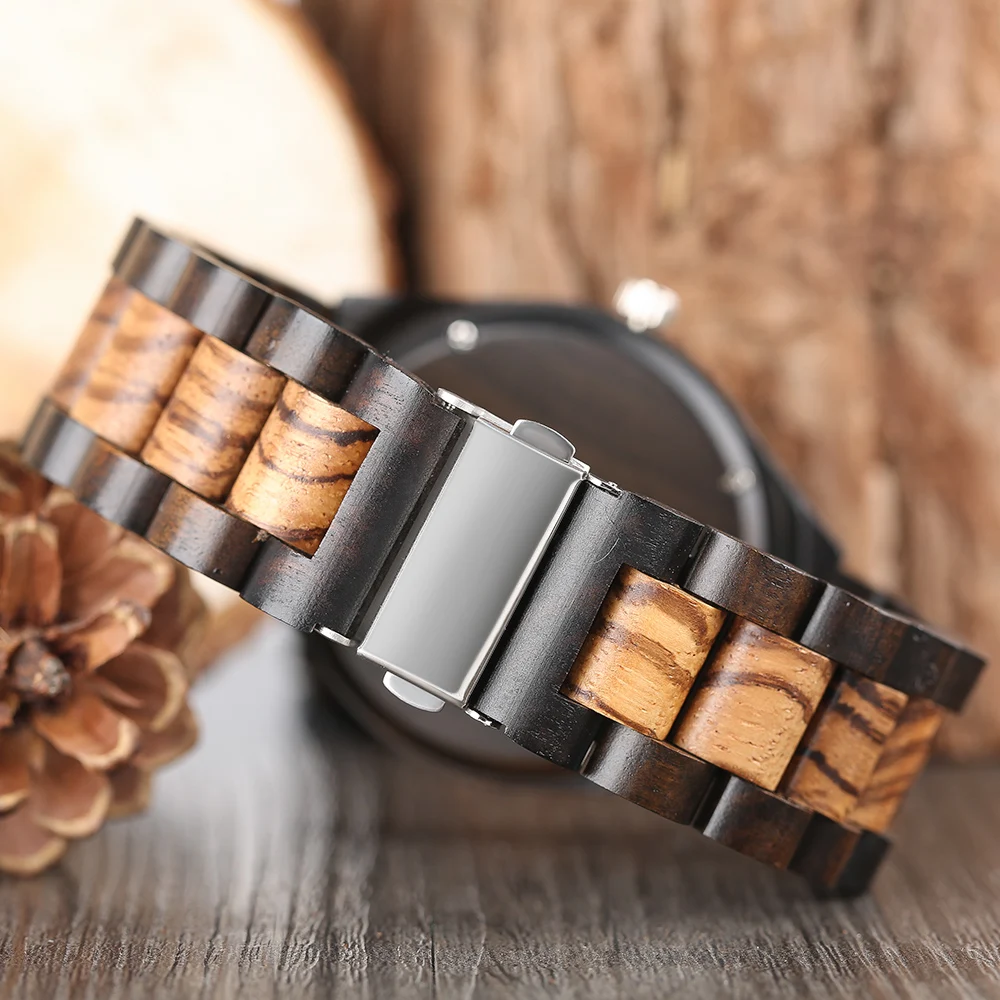 Роскошные деревянные часы YISUYA для мужчин винтажные аналоговые кварцевые ручной