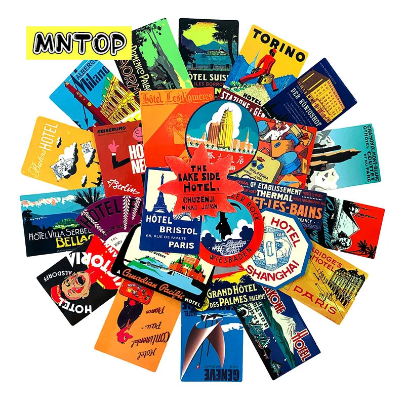 10/30/56pcs/set Retro Travel Cartoon Graffiti Stickers For DIY Phone Scrapbook Refrigerator Skateboard Luggage Computer Stickers