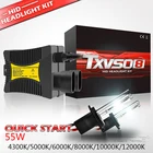 Горячая Распродажа! TXVSO8 Универсальный Ксенон H7 55W 12V Автомобильные фары лампы HID комплект 3000K до 12000K H1 до 9007 лампы 2020