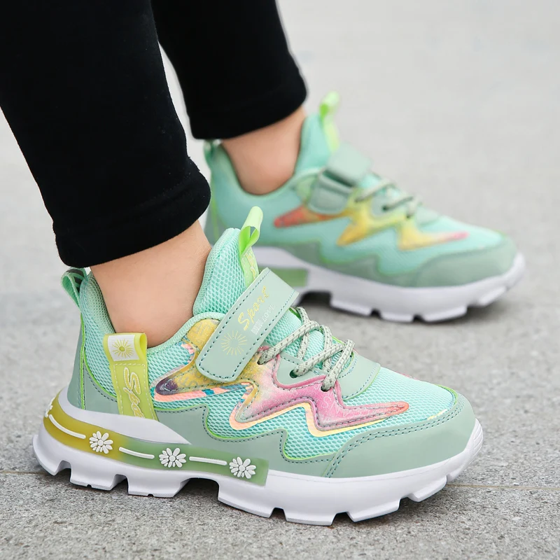 

2021 Kids Sports Shoes for Girls Sneakers Mesh or Hollow Fashion Comfortable Spring and Autumn Casual Child Running Outdoor