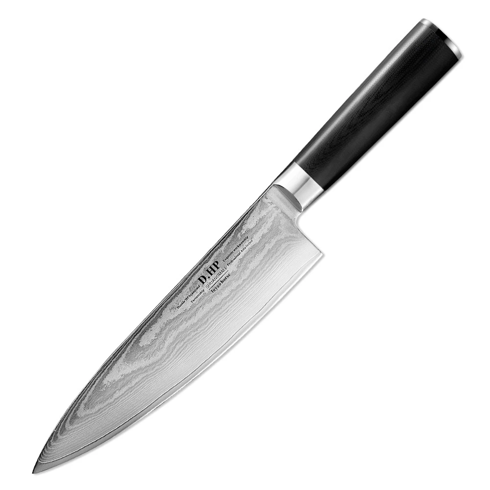 

Дамасский стальной нож, 8 дюймов, ручка Mikata, кухонный нож шеф-повара