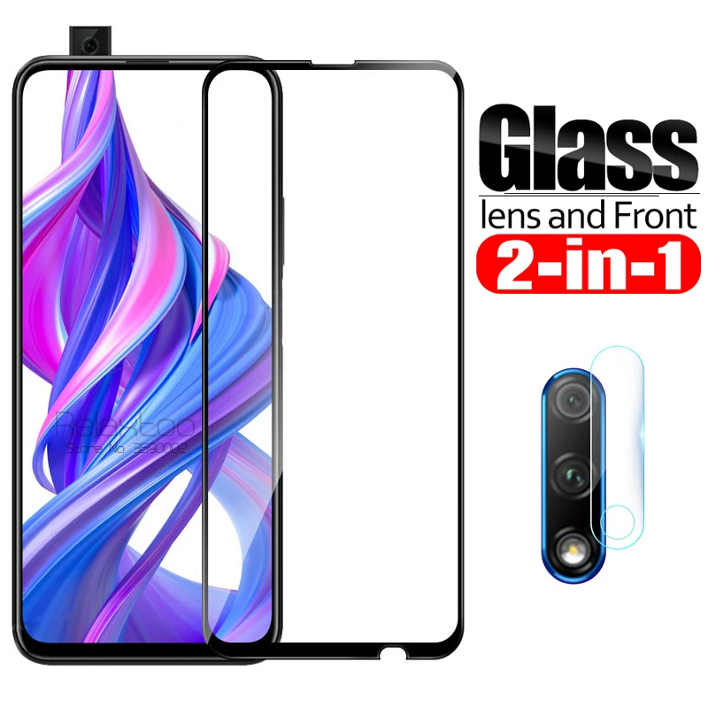 

2 in 1 Camera tempered Glass For huawei honor 9x lens protector Film on honor 9x honer 9 x honor9x pro 9xpro x9 protective Glass