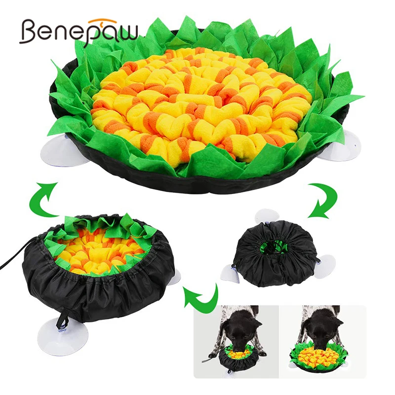 

Benepaw Interactive Dog Toys Puzzle Bite-resistant Safe Foldable Anti-slip Hide Food Pet Snuffle Mat Sniffing Training Pad