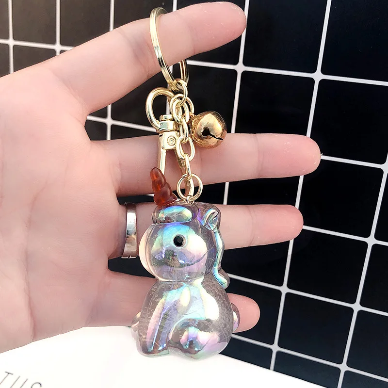 

Cartoon Creative Unicorn Doll Keychain Lady Bag Mini Animal Pendant Car Key Accessory Children's Birthday Women Gift Girlfriends