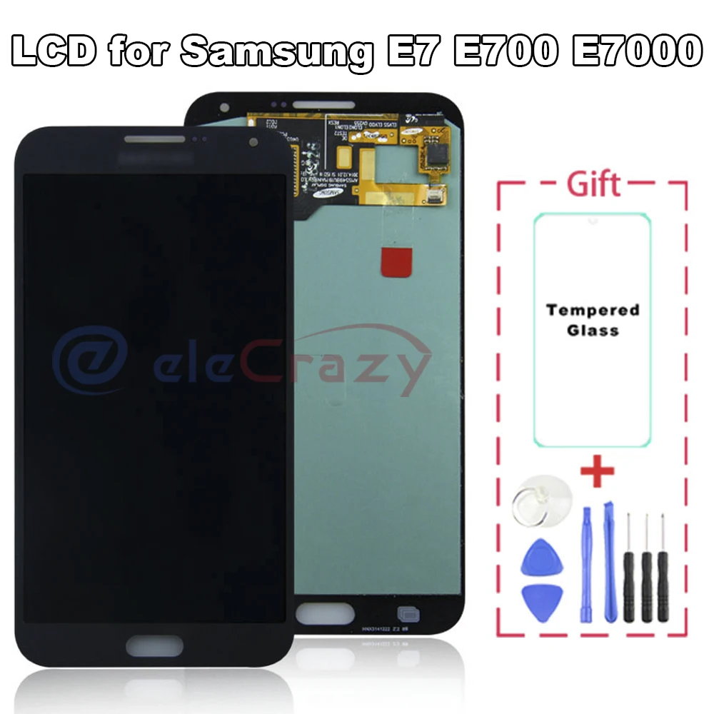 

Original for Samsung Galaxy E7 E700 LCD Display E700F E7000 E7009 Touch Screen Digitizer Assembly Replacement 100% tested
