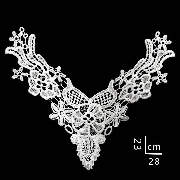 Вышивка с круглой горловиной для творчества искусственные Съемная воротники