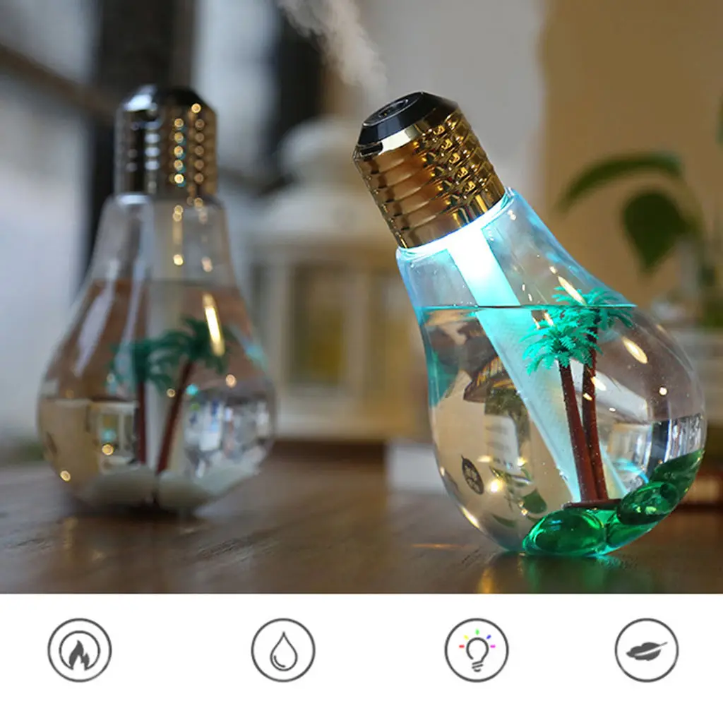 

USB светодиодная лампа, ультразвуковой увлажнитель воздуха, распылитель воздуха, освещение комнаты, изменение цвета автомобиля