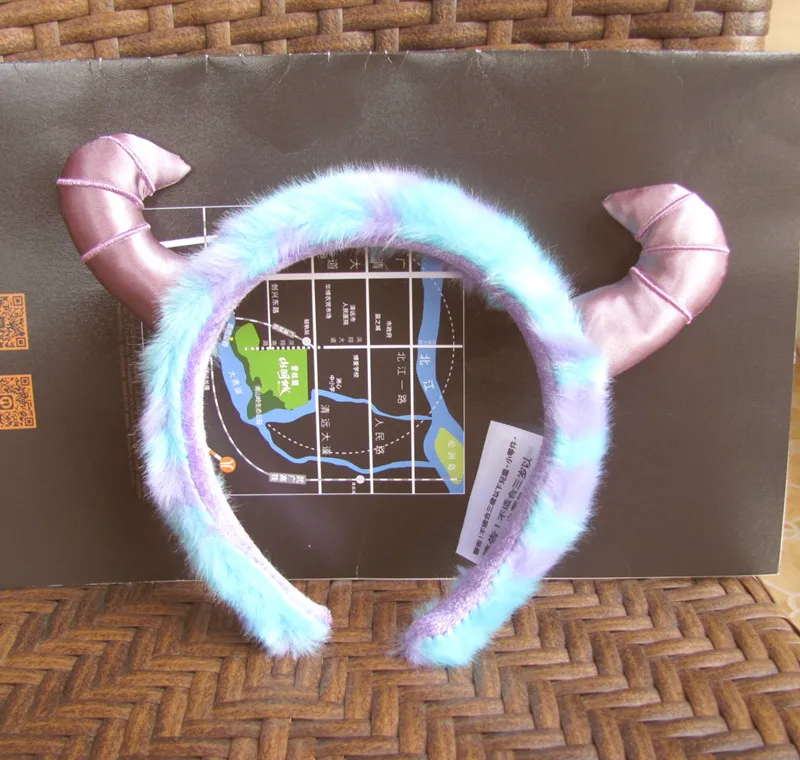 Повязка на голову с ушками из рога монстра Салли Диснея|Персонажи мультфильмов и