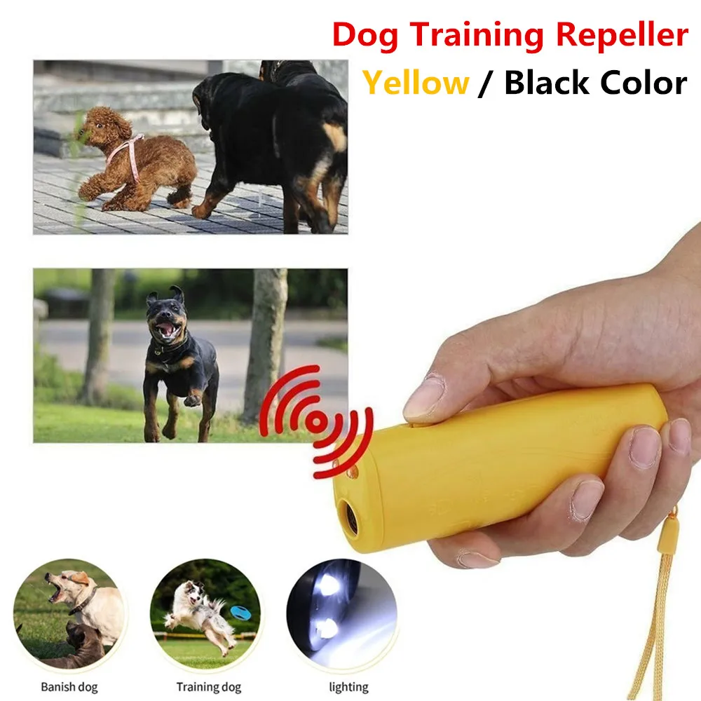 

New Dog Repeller Ultrasound Pet Training Anti Barking Control Devices 3 in 1 Stop Bark Deterrents Trainer
